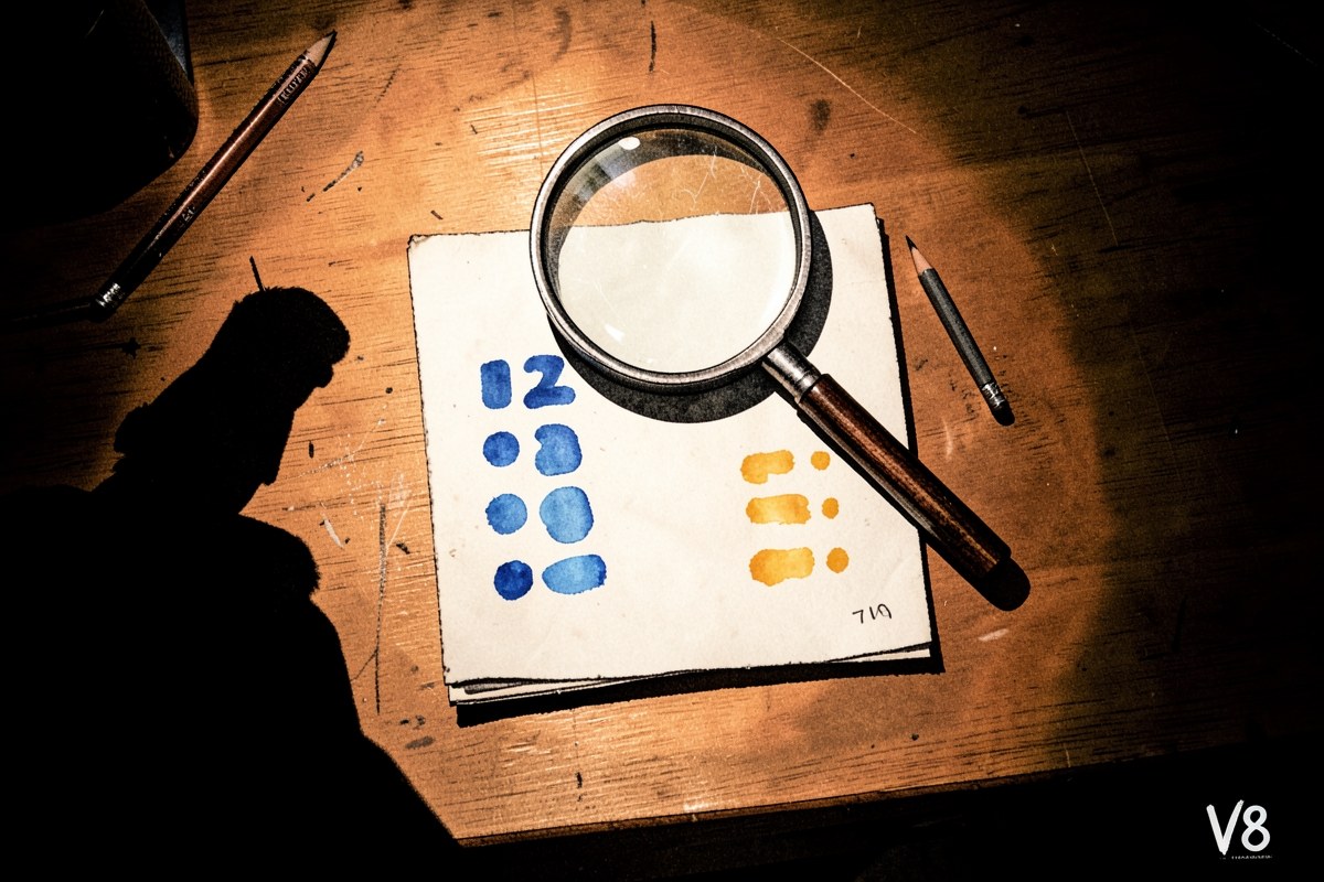 A magnifying glass over a document with two different highlighted numbers, representing comparison of rates.